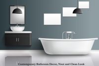 Contemporary Bathroom Decor, Neat and Clean Look