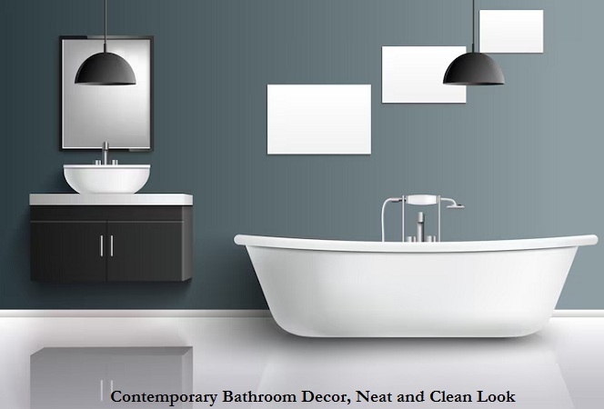Contemporary Bathroom Decor, Neat and Clean Look